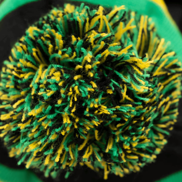 Black / Green / Yellow - Bobble Hat