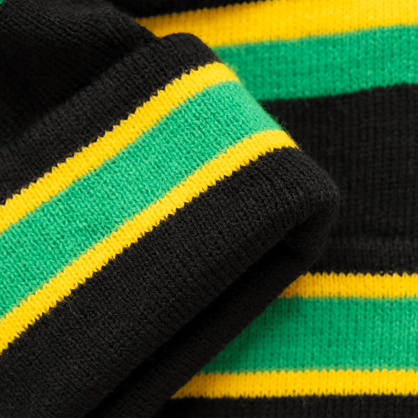 Black / Green / Yellow - Bobble Hat