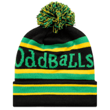 Black / Green / Yellow - Bobble Hat