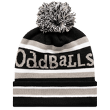 Black / Grey / White - Bobble Hat