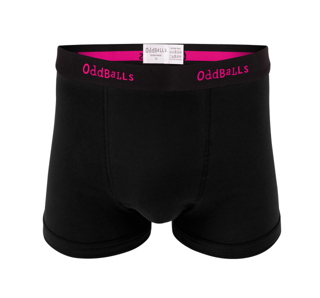 Black/Pink - Mens Boxer Shorts