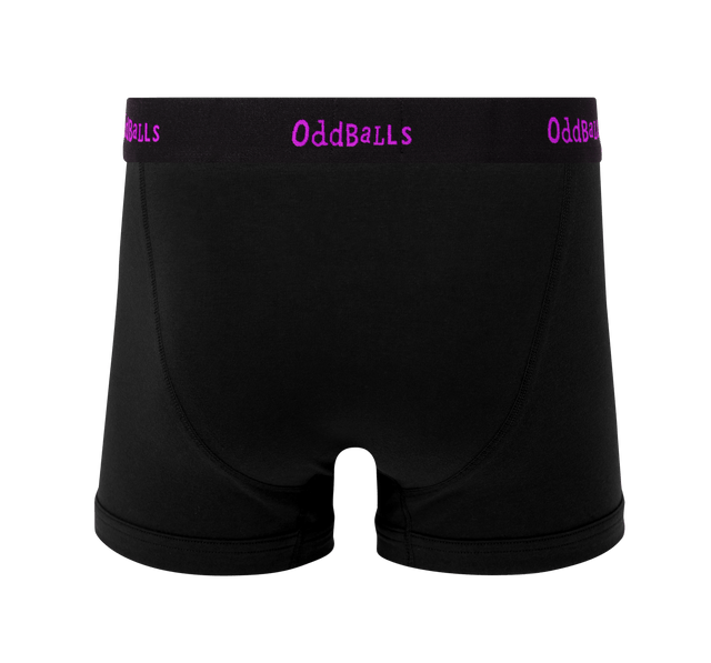 Black/Purple - Mens Boxer Briefs