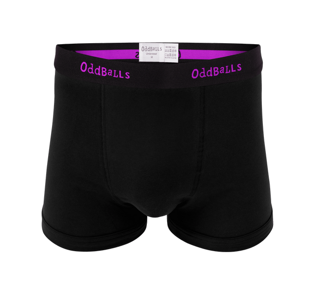 Black/Purple - Mens Boxer Shorts