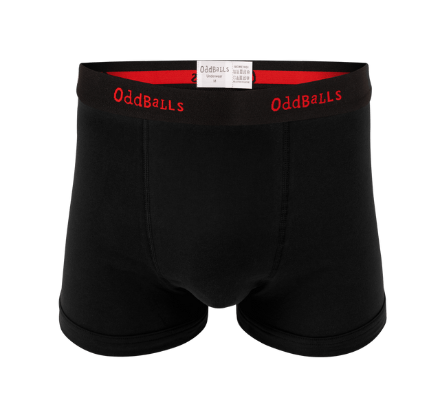 Black/Red - Mens Boxer Shorts