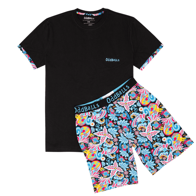 Mens Short Pyjamas - Bloomers - Shorts & T-Shirt