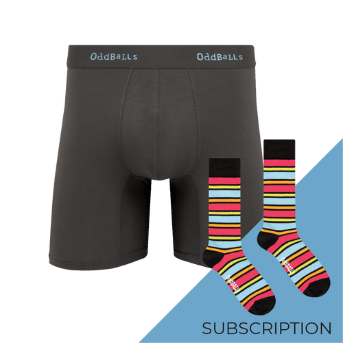 Men's Plain Bamboo Boxer Shorts Subscription - Monthly (Free Socks + Free Delivery!)