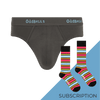 Men's Plain Cotton Brief Subscription - Monthly Underwear (Free Socks + Free Delivery!)