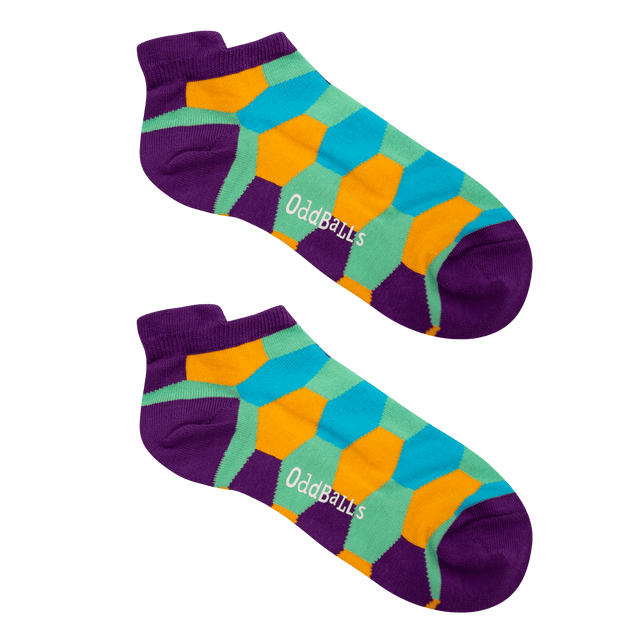 Blue Hex - Ankle Trainer Socks