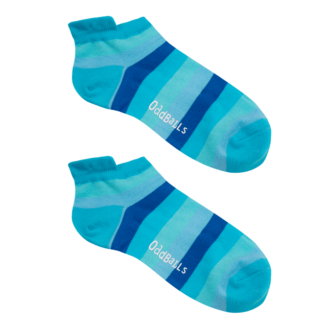 Blue Stripes - Ankle Trainer Socks