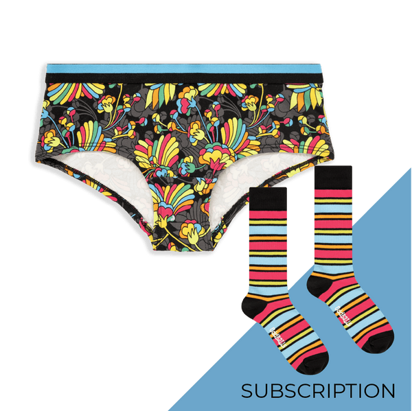 Girlies Girls Knickers Subscription - 12 Month Prepaid (Free Socks + Free Delivery!)
