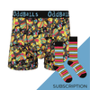 Men's Patterned Cotton Boxer Shorts Subscription - Monthly Underwear (Free Socks + Free Delivery!)