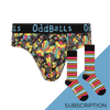 Men's Patterned Cotton Briefs Subscription - Monthly (Free Socks + Free Delivery!)