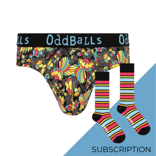Men's Patterned Cotton Briefs Subscription - Monthly (Free Socks + Free Delivery!)