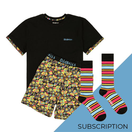 Men's Short Pyjamas Set Subscription - Monthly Pyjamas (Free Socks + Free Delivery!)
