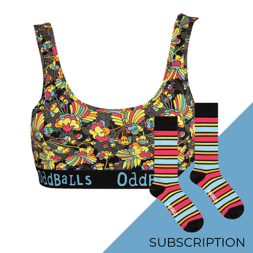Women's Patterned Bralette Subscription - Monthly (Free Socks + Free Delivery!)
