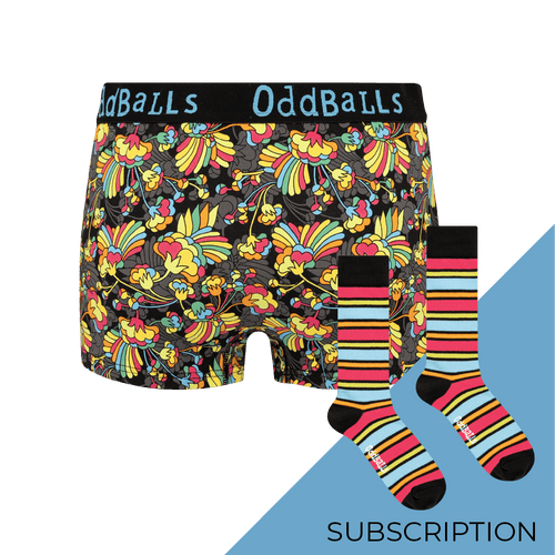 Women's Patterned Cotton Boxer Shorts Subscription - Monthly (Free Socks + Free Delivery!)