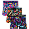 Floral & wave print cotton boxer shorts 3 pack