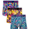 Paisley, cheetah & wave print cotton boxer shorts 3 pack