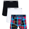 Tartan print cotton boxer shorts 3 pack