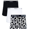 Cow print cotton boxer shorts 3 pack