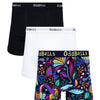Botanical floral print cotton boxer shorts 3 pack