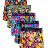 5 Pack print cotton boxer shorts