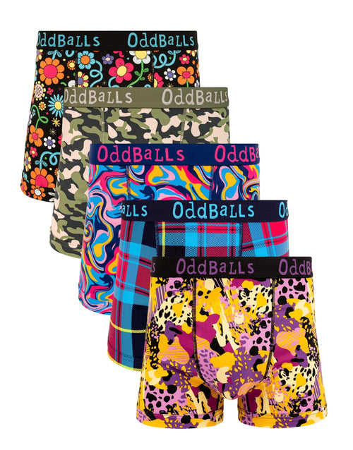 ASOS 5 Pack print cotton boxer shorts