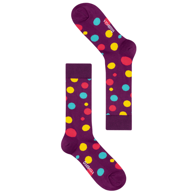 Burgundy Polka Dots - Socks