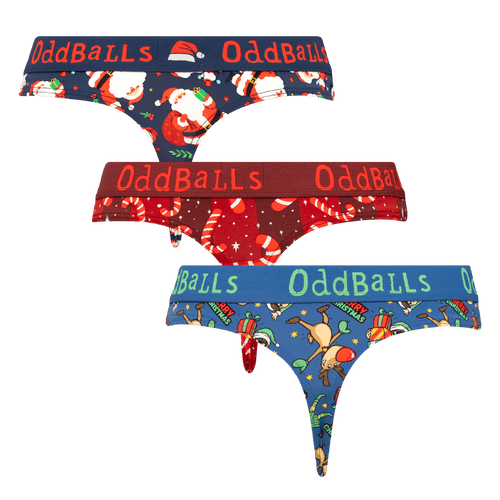Santa's Favourites Bundle - Ladies Thong 3 Pack
