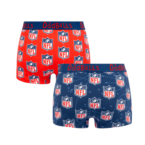 The NFL Touchdown Bundle - Ladies Boxer Shorts 2 Pack Bundle