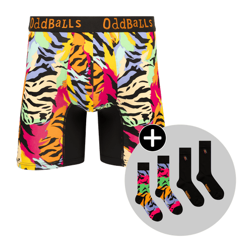 Wild Thing Bundle - Mens Bamboo Boxer Shorts & Matching Socks