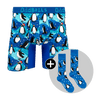 Penguins Bundle - Mens Bamboo Boxer Shorts & Matching Socks