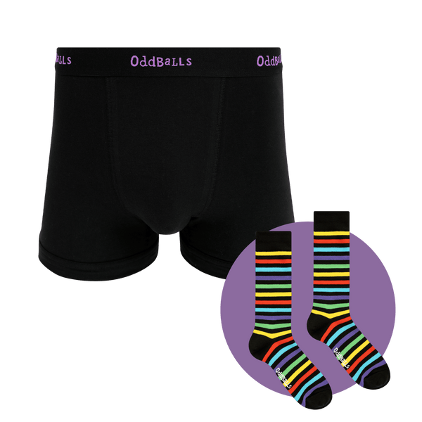 Blackberries Bundle - Mens Cotton Boxer Shorts & Matching Sock