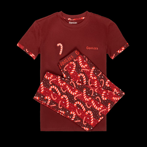 Candy Canes - Kids Long Pyjamas Set (T-Shirt & Trousers)