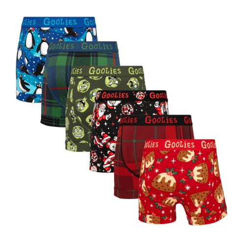 Christmas Carnage Bundle - Kids Cotton Boxer Shorts 6 Pack