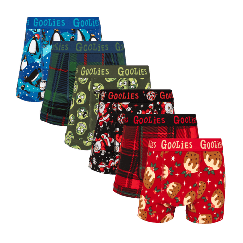 Christmas Carnage Bundle - Kids Cotton Boxer Shorts 6 Pack