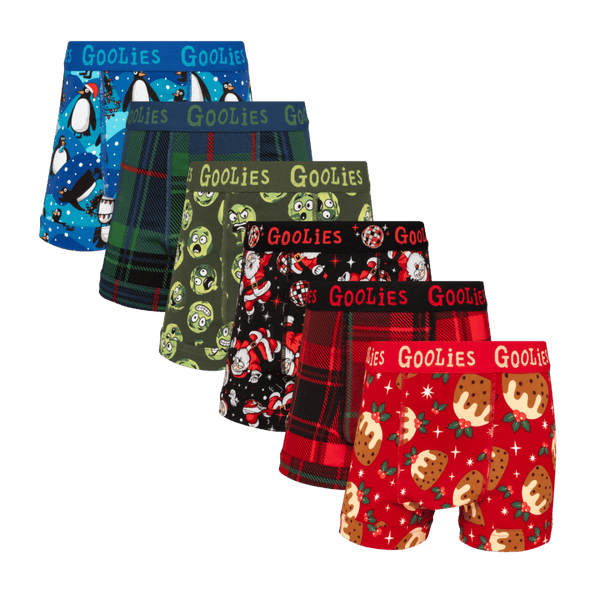 Christmas Carnage Bundle - Kids Cotton Boxer Shorts 6 Pack front