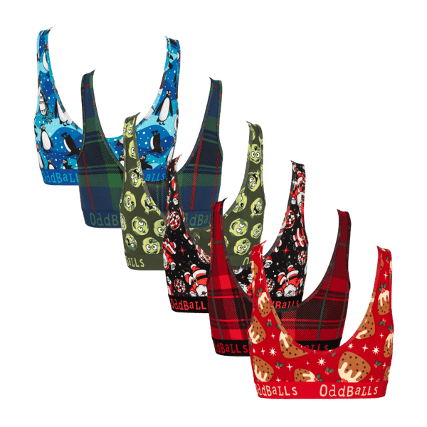 Christmas Carnage Bundle - Ladies Bralette 6 Pack back