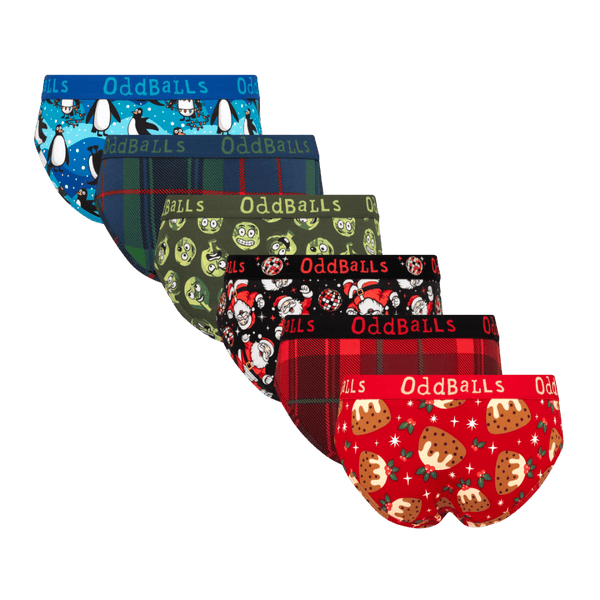 Christmas Carnage Bundle - Ladies Cotton Briefs 6 Pack back