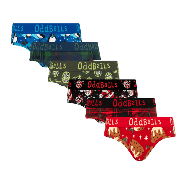 Christmas Carnage Bundle - Ladies Cotton Briefs 6 Pack front