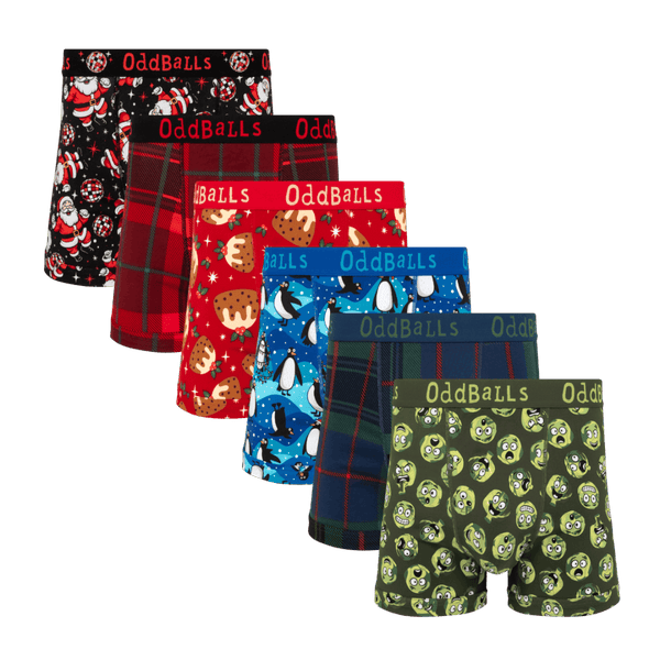 Christmas Carnage Bundle - Mens Cotton Boxer Shorts 6 Pack front