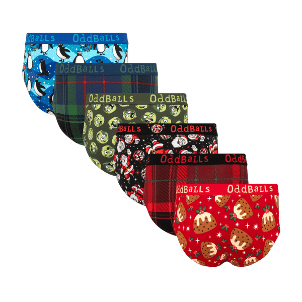 Christmas Carnage Bundle - Mens Cotton Briefs 6 Pack back