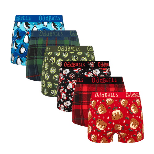 Christmas Carnage Bundle - Ladies Cotton Boxer Shorts 6 Pack