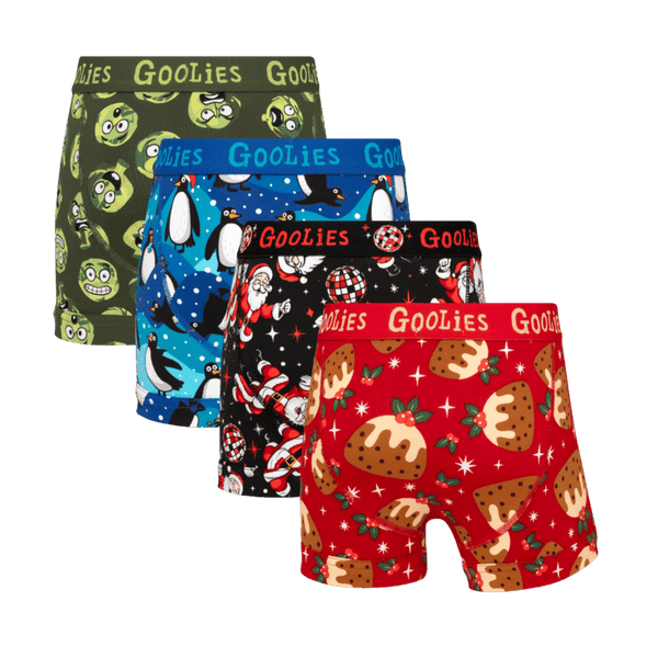 Christmas Crackers Bundle - Kids Cotton Boxer Shorts 4 Pack back
