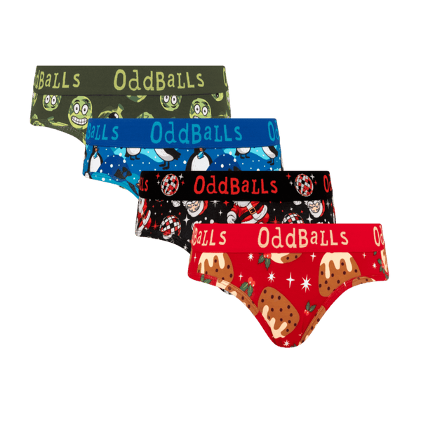 Christmas Crackers Bundle - Ladies Cotton Briefs 4 Pack front