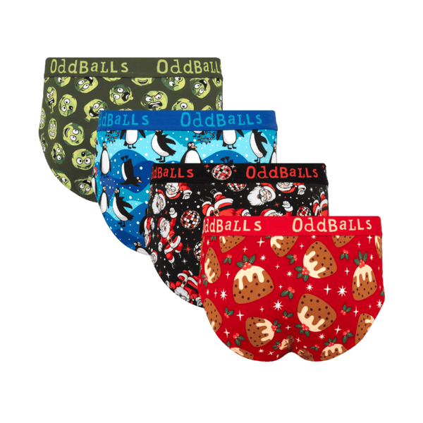 Christmas Crackers Bundle - Mens Cotton Briefs 4 Pack back