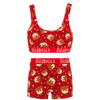 Christmas Puddings Bundle - Womens Bralette & Boxers Matching Set front