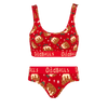Christmas Puddings Bundle - Womens Bralette & Briefs Matching Set front