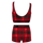 Christmas Tartan Bundle - Womens Bralette & Boxers Matching Set back