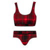 Christmas Tartan Bundle - Womens Bralette & Briefs Matching Set front